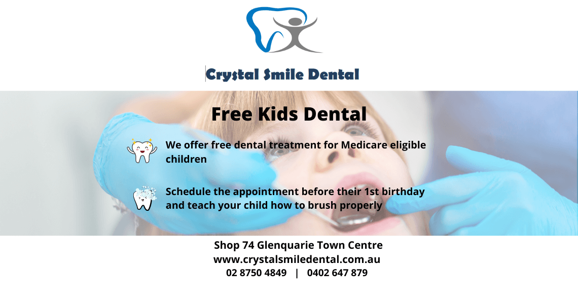 Free Dental Treatment for Eligible Children at Crystal Smile Dental!